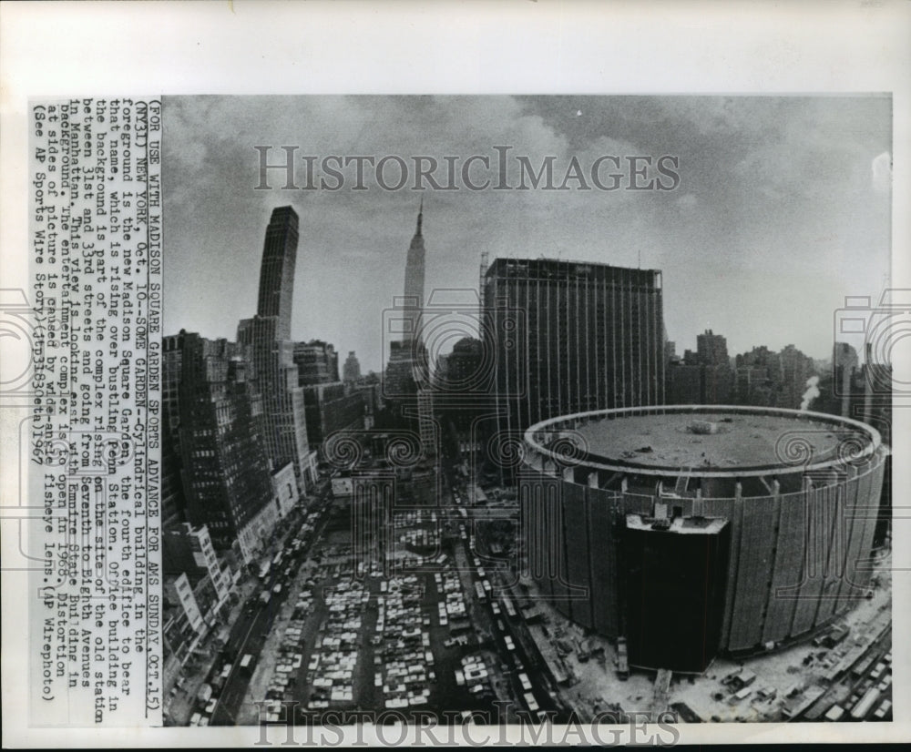 1967 Press Photo Madison Square Garden in New York City - mja56068-Historic Images