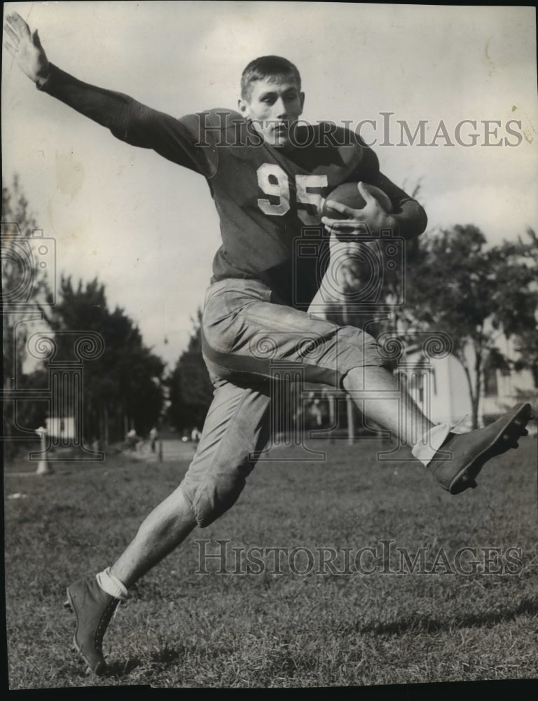 1944 Press Photo Football Player Rudy Kloster of Custer - mja56338-Historic Images