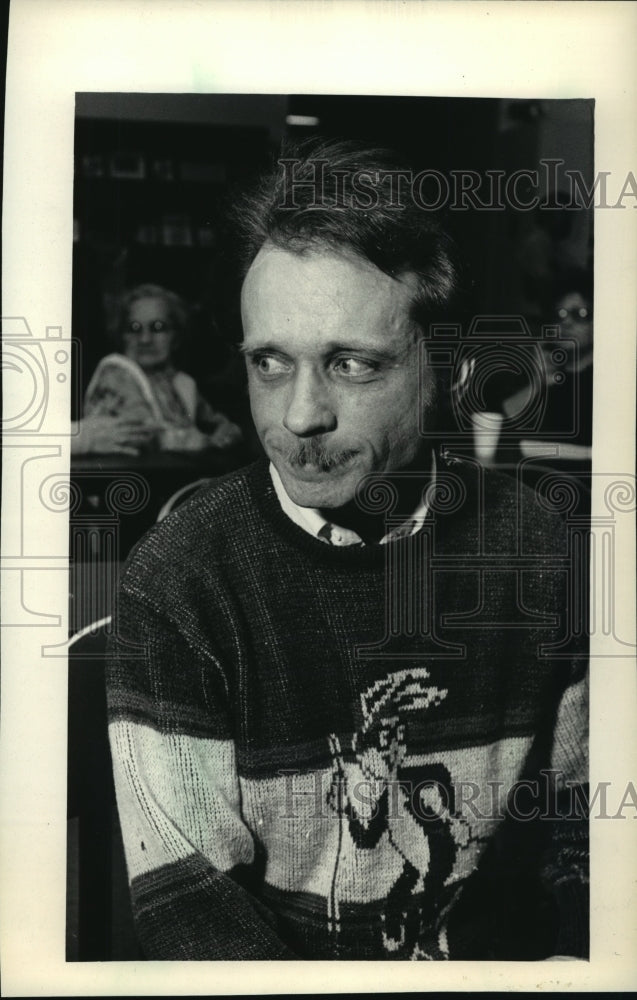 1987 Press Photo Portrait of Russ Rzatkiewicz a Lou Gehring Disease patient - Historic Images