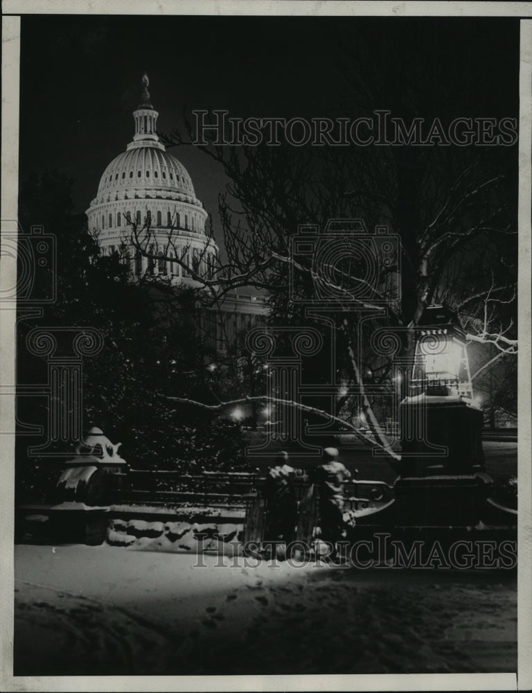 1938 Press Photo Washington D.C. Capitol Building at Night - mja56601 - Historic Images