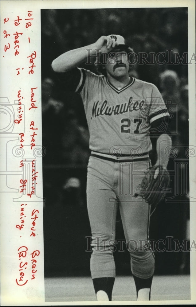 1982 Press Photo Baseball-1982 World Series- Pete Ladd of Milwaukee Brewers-Historic Images