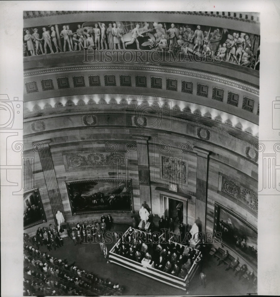 1954 Press Photo President Eisenhower at Dedication Ceremony in Capitol Building-Historic Images