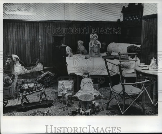 Press Photo Child's Playroom At The Turn Of The Century On Exhibit In Madison - Historic Images