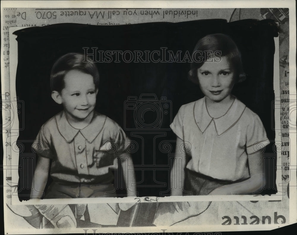 1937 Press Photo Belgium&#39;s Prince Baudouin and Princess Josephine Charlotte - Historic Images