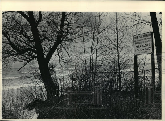 1984 Press Photo Harrington Beach State Park Ozaukee County, Wisconsin Late Fall-Historic Images