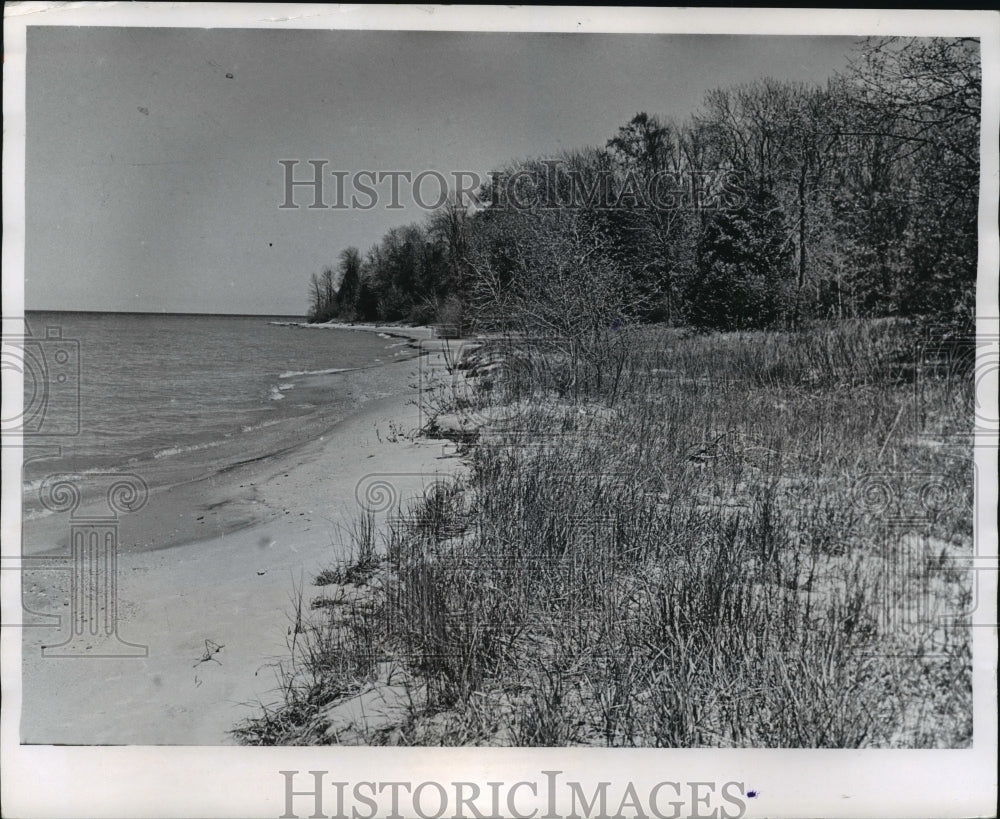1971 Press Photo Lake Michigan Beach at Harrington Beach State Park, Wisconsin-Historic Images