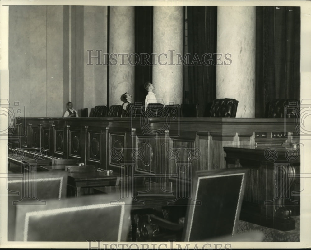 1935 Press Photo Interior View of Main Courtroom U.S. Supreme Court Building-Historic Images
