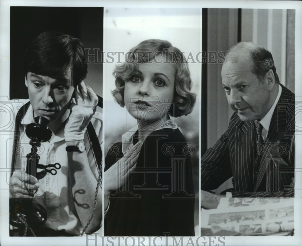 1983 Press Photo Wendy Morgan, Peter McEnery and Harry Towb in "Pictures"-Historic Images