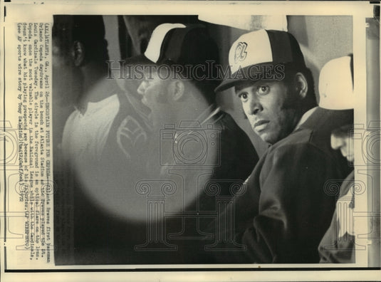 1972 Atlanta, Ga., injured 1st. baseman Cepeda of the Atlanta Braves-Historic Images