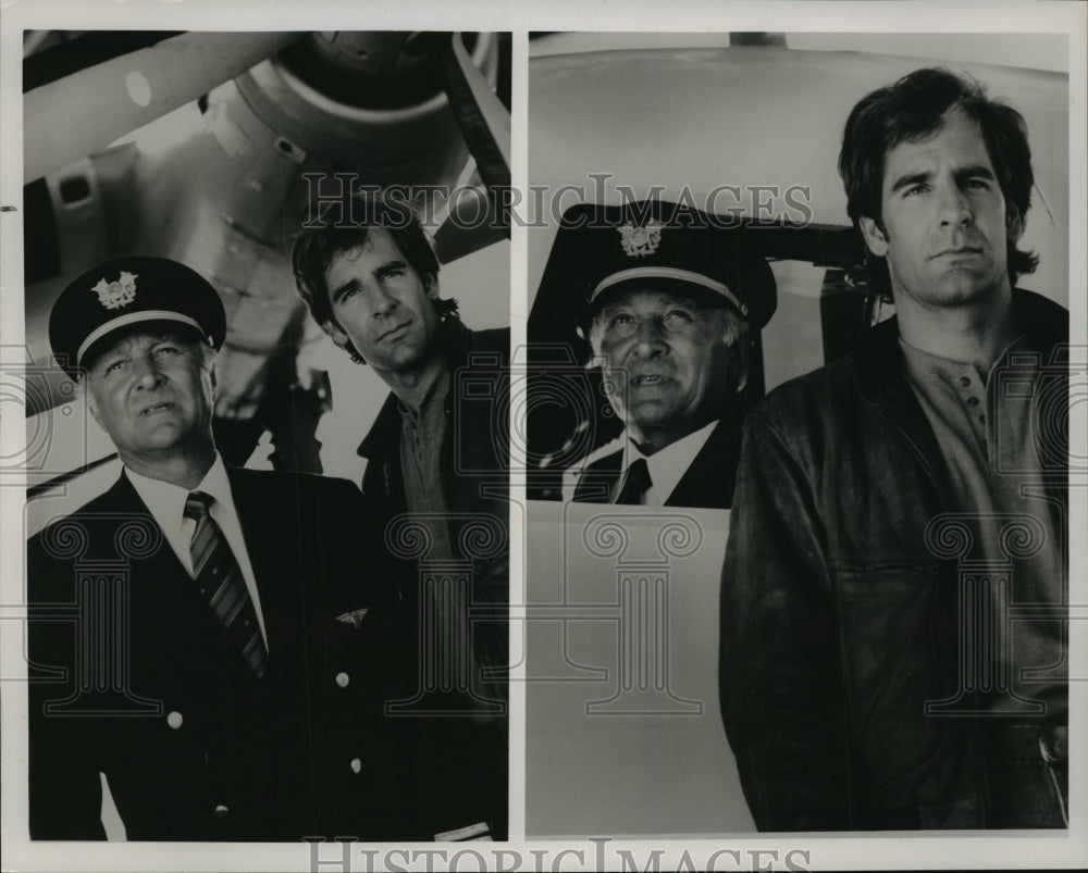 1993 Press Photo Scott Bakula and Robert Loggia Star in Movie &quot;Mercy Mission&quot;-Historic Images