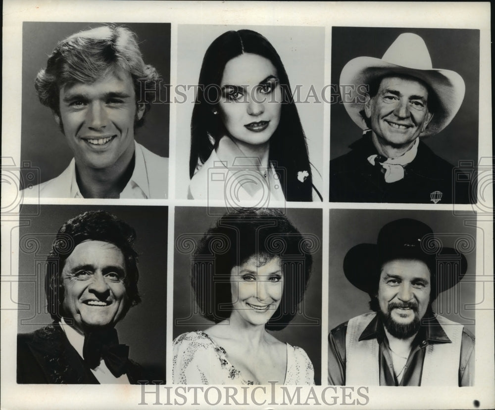1985 Press Photo Country Music Association Awards Acts, Including Crystal Gayle-Historic Images