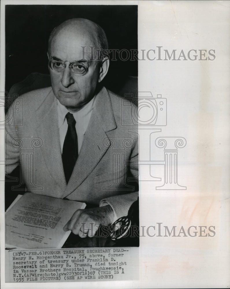 1967 Press Photo Former Treasury Secretary Henry Morgenthau Jr. Died in New Yok - Historic Images