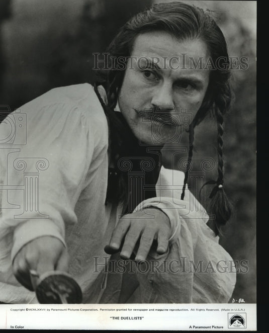 1980 Press Photo Harvey Keitel portrays a Hussar officer in "The Duelists" - Historic Images