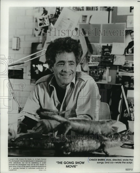 1981 Press Photo Producer Chuck Barris Stars in "The Gong Show Movie"-Historic Images