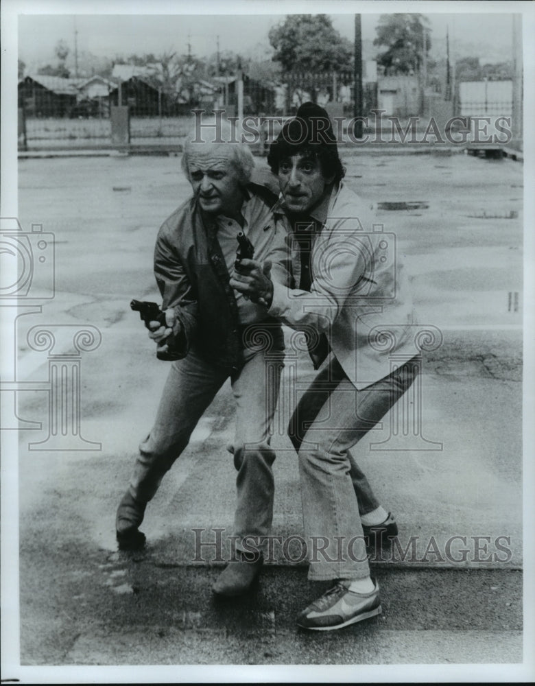 1980 Press Photo John Byner and Jamie Farr in &quot;Murder Can Hurt You!&quot; ABC-Historic Images