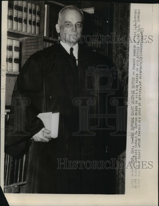 1945 Harold H. Burton the Newest Member of the U.S. Supreme Court - Historic Images