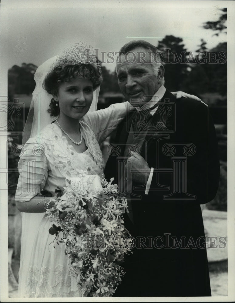 1984 Press Photo Richard and Kate Burton Playing a Rich Senator and His Daughter-Historic Images