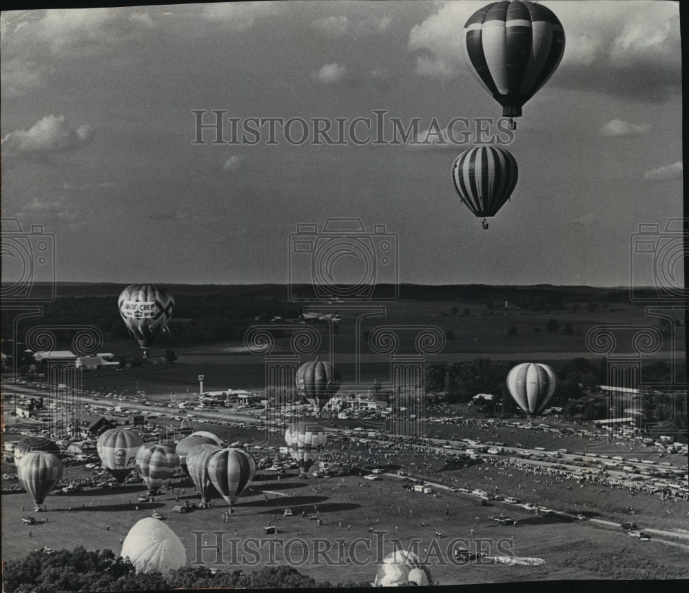 1978 Press Photo Great Midwest Hot Air Balloon Rally Near Wisconsin Dells-Historic Images