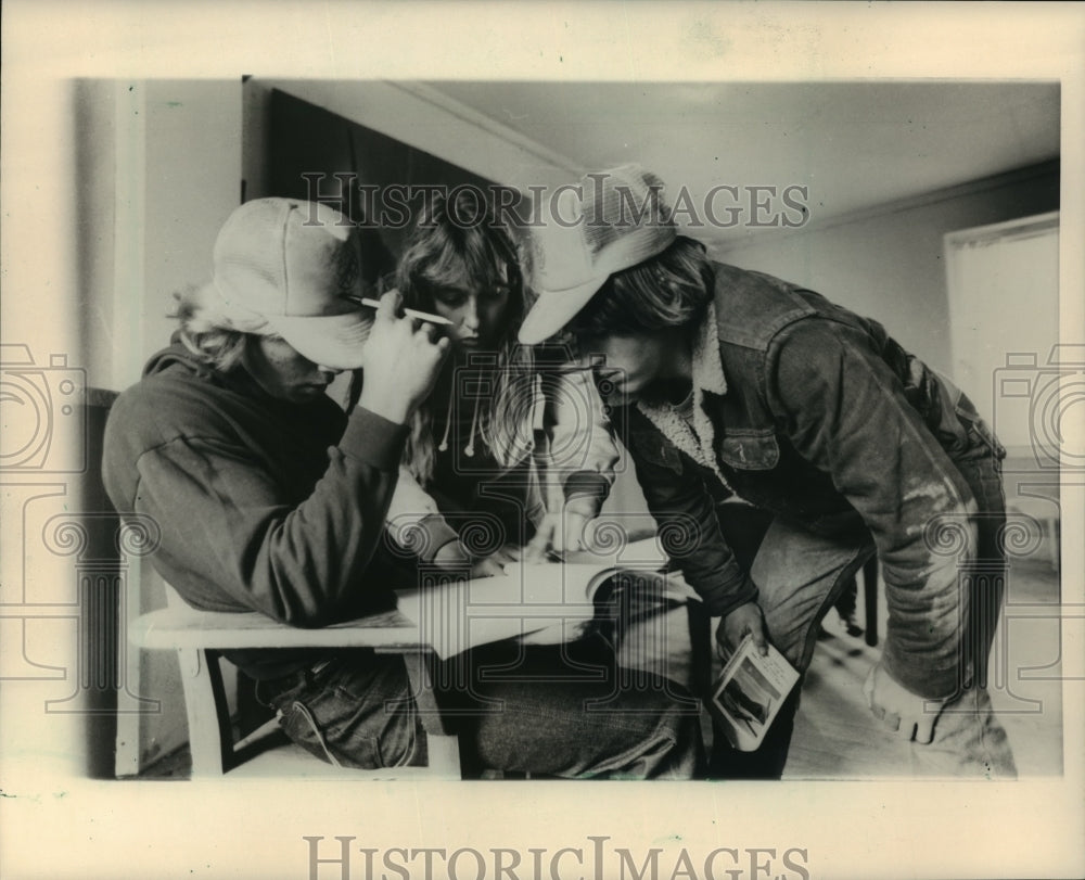 1985 Press Photo Gerald and Chuck Studied with Teacher Karen Fulmer Philadelphia - Historic Images