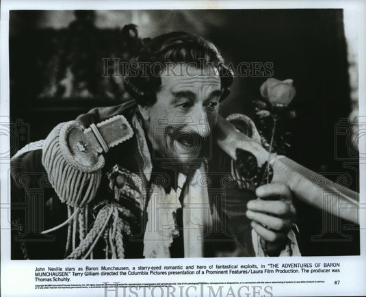 1983 Press Photo John Neville stars as Baron Munchausen - mja59432 - Historic Images