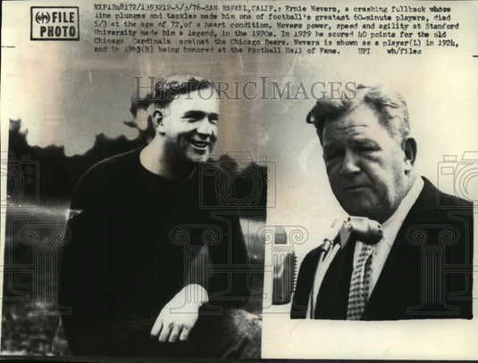 1976 Press Photo Ernie Nevers dead at the age of 72 - mja59433 - Historic Images