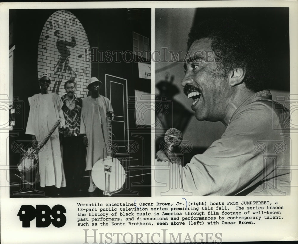 1981 Press Photo Oscar Brown, Jr. Hosts From Jumpstreet, A Television Series-Historic Images