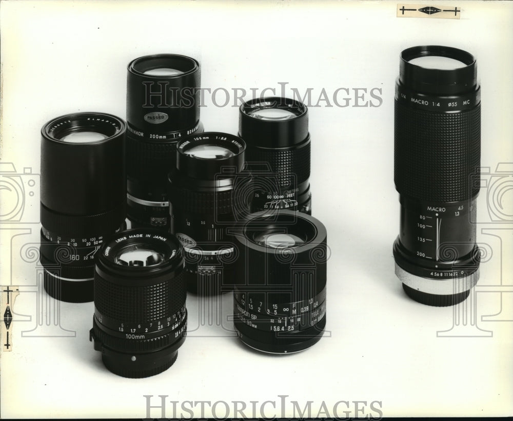 1981 Press Photo Six Different Camera Lenses Accomplished With Just One Zoom-Historic Images