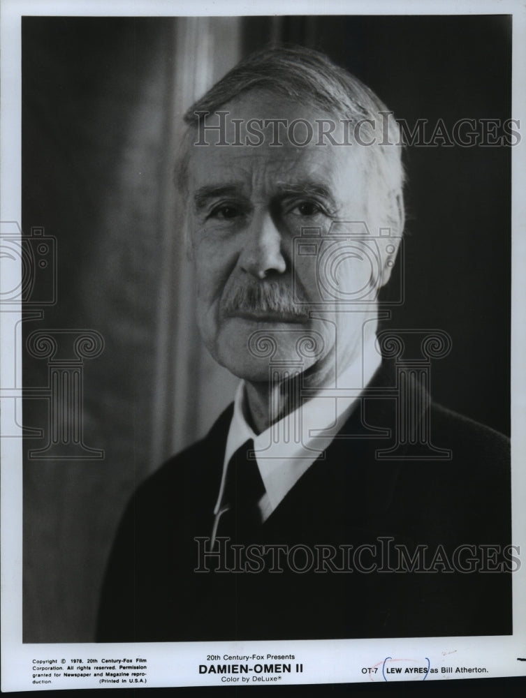 1978 Press Photo Actor Lew Ayres Headshot - mja59829-Historic Images