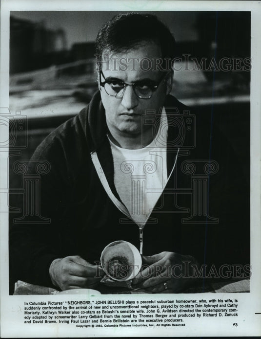 1981 Press Photo John Belushi in Columbia Pictures' "Neighbors" - mja59924-Historic Images