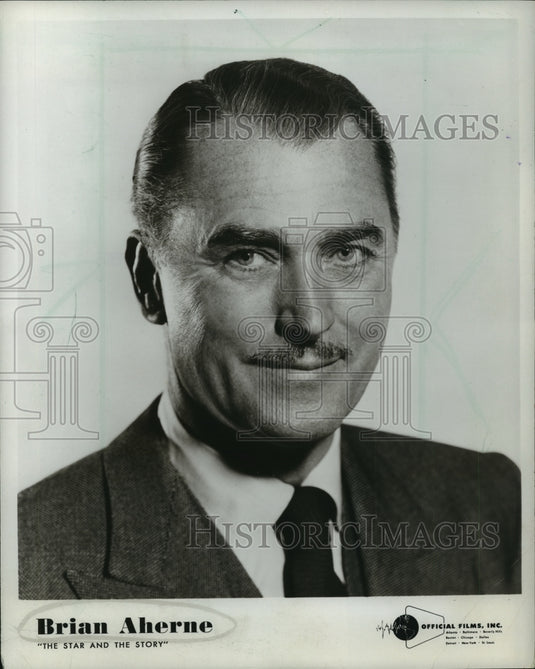 1955 Press Photo Brian Aherne in "The Star and the Story" - mja59991 - Historic Images