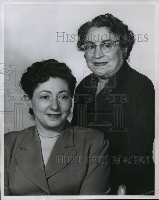 1956 Mrs. Hyman Chester of Mil. & Mrs. Ethel Cohen of Providence RI - Historic Images