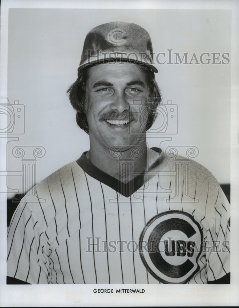 1977 Press Photo Baseball Player George Mitterwald of the Chicago Cubs-Historic Images