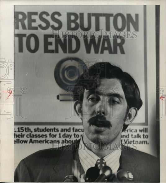 1970 Sam Brown During Last Fall's Vietnam Moratorium Planning Peace - Historic Images
