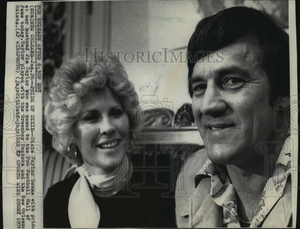1979 Press Photo Green Bay Packers Player Jim Taylor and Dixie Taylor-Historic Images