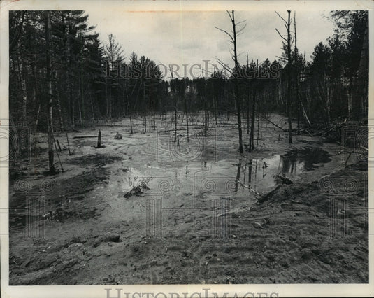1974 Press Photo Dumping Ground for White River Dredged Slit for State Employees-Historic Images