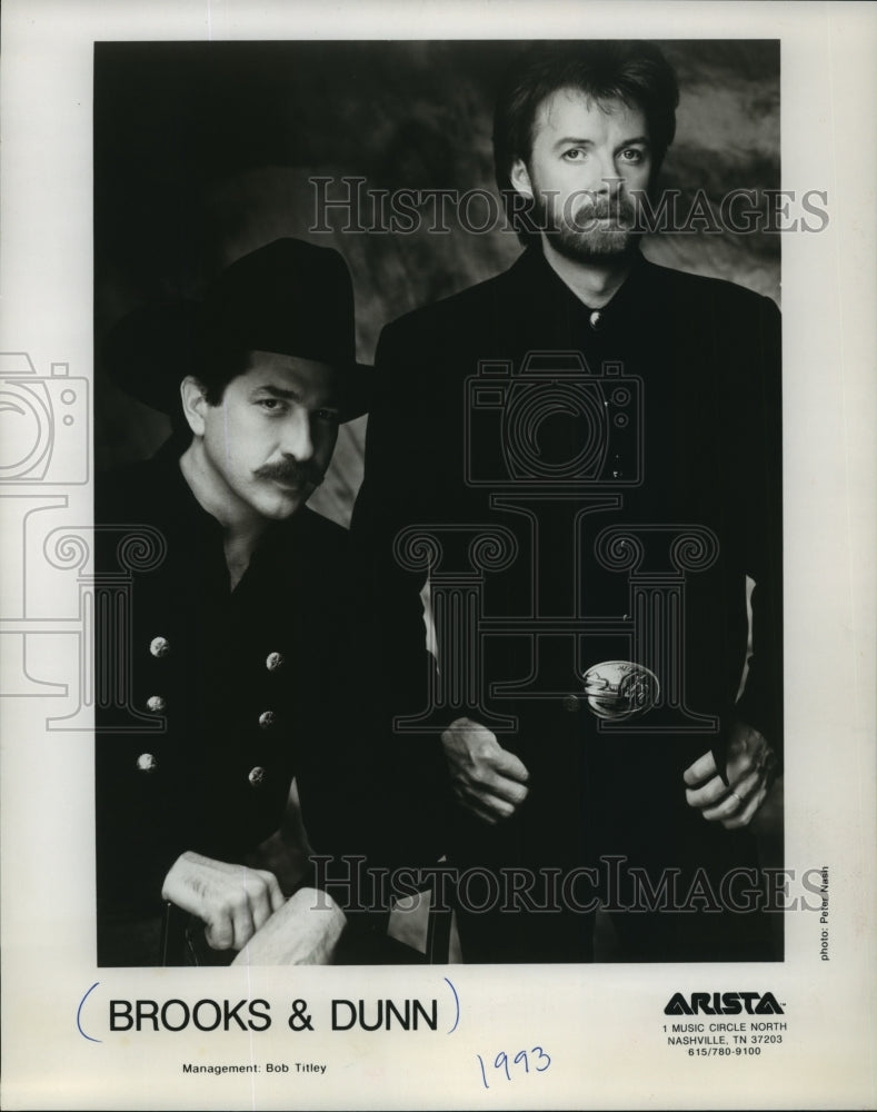 1993 Press Photo Brooks &amp; Dunn, Country Music Duo - mja61507-Historic Images