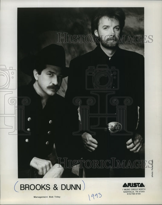 1993 Press Photo Brooks & Dunn, Country Music Duo - mja61507-Historic Images