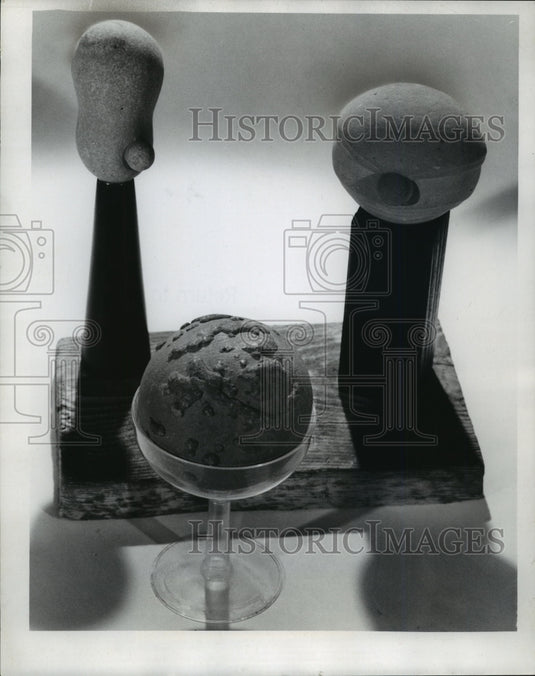 1972 Bryon Buckeridge collects Peculiar shaped rocks. Wisconsin. - Historic Images
