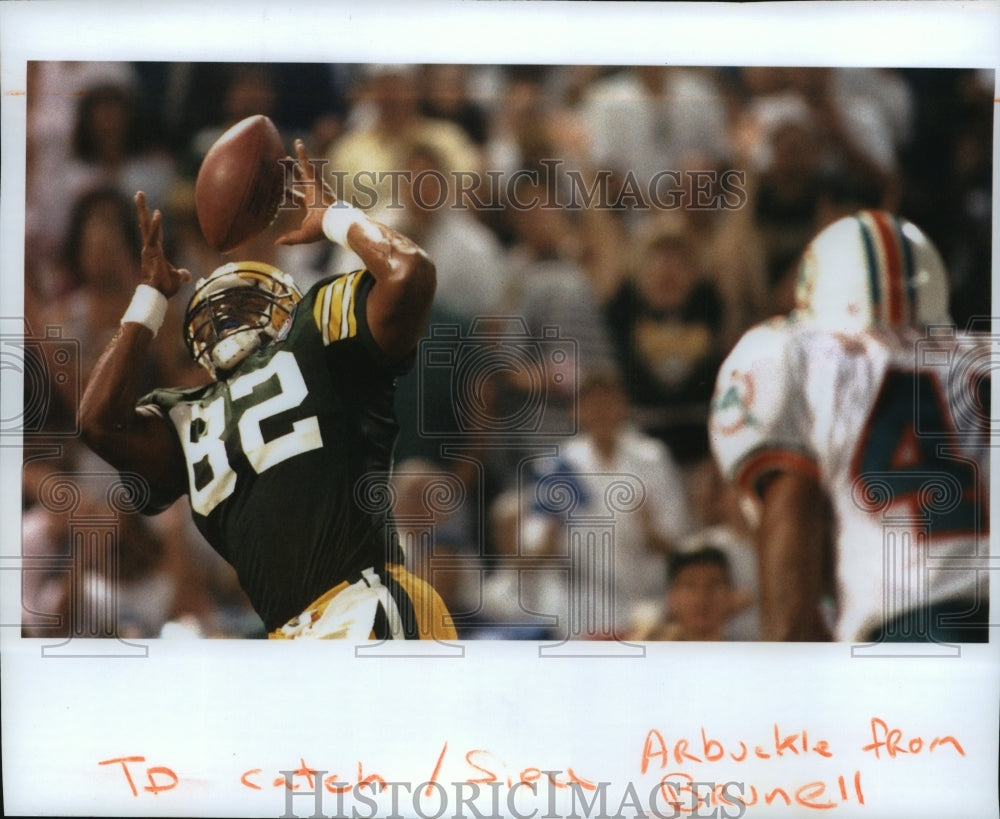 1984 Press Photo Second-Year Quarterback Mark Brunell&#39;s TD Pass to Arbuckle- Historic Images