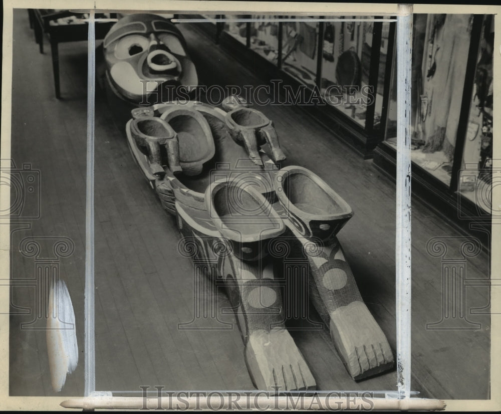 1927 Press Photo The Kiasswa displayed at the Wisconsin State Historical Society-Historic Images