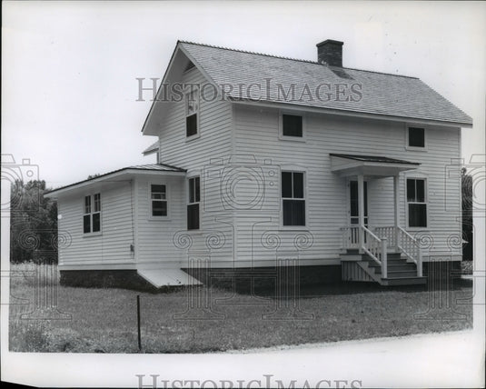 1990 Press Photo Farmhouse at Stonefield Museum in Cassville, Wisconsin - Historic Images