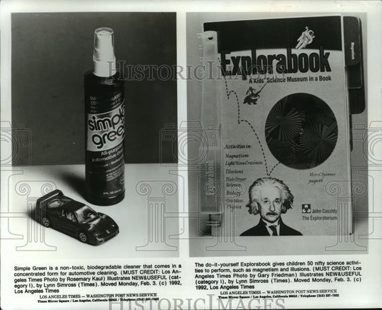 1992 Press Photo Simple Green, and Explorabook, for News & Useful Column-Historic Images