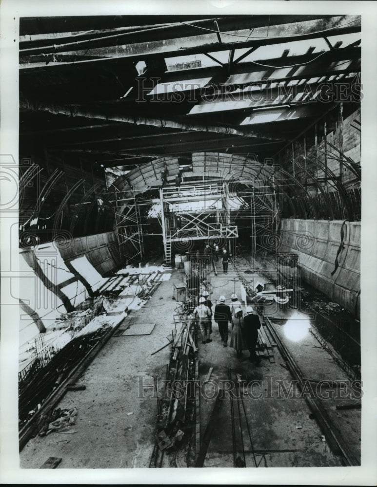1971 Press Photo Subway Excavation in Washington D.C. - mja62736-Historic Images