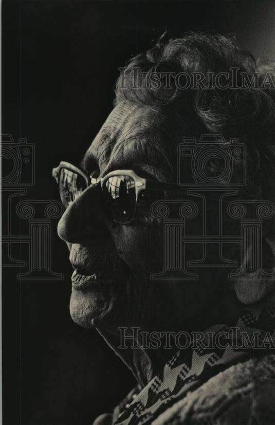 1984 Press Photo Mae Bruhns Celebrates 100th Birthday - mja62775 - Historic Images