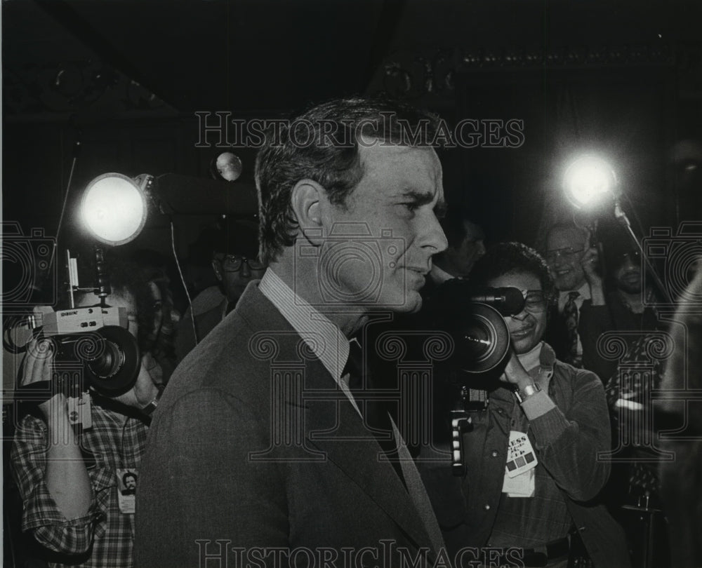 1980 Press Photo George Bush - Presidential Campaign at Music Plaza - mja64303 - Historic Images