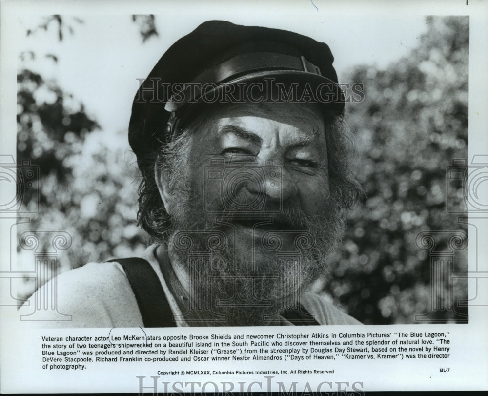 1981 Press Photo Veteran character actor Leo McKern in "The Blue Lagoon."-Historic Images