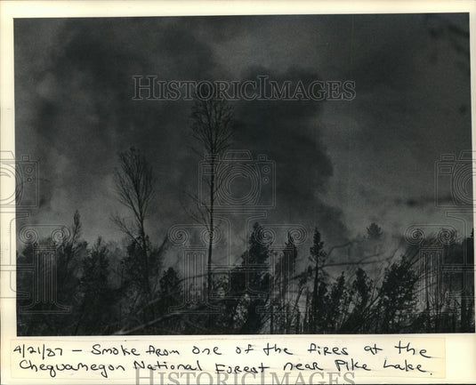 1987 Press Photo Chequamegon National Forest Fire - mja64758 - Historic Images