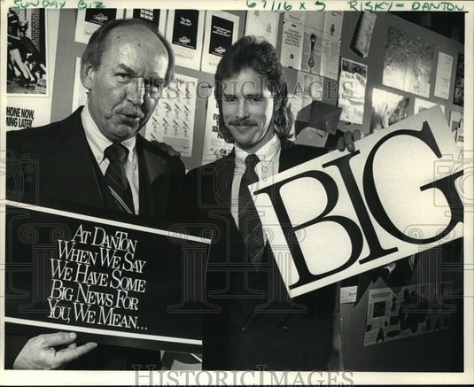 1988 Press Photo Tony Kosmider & Daniel Charney formed DanTon Typographers - Historic Images