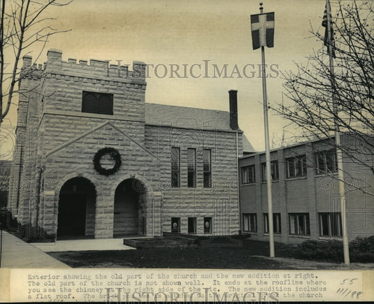 1984 Press Photo Cedarburg's 80 Year Old Advent Lutheran Church Building - Historic Images