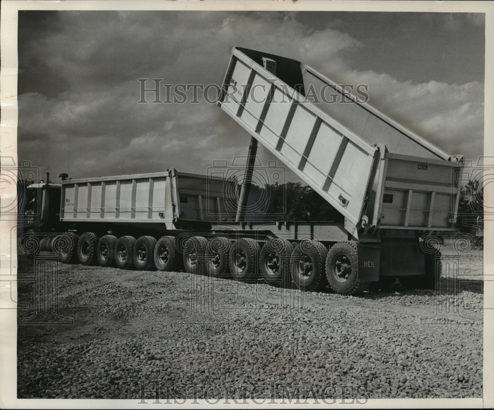 1966 Press Photo Set of 12 tires that are 8 feet tall &amp; 2,400 lbs cost $100,000-Historic Images